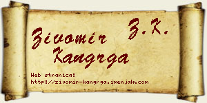 Živomir Kangrga vizit kartica